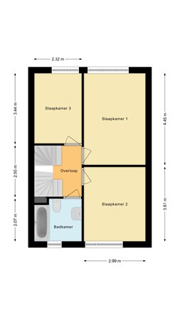 Plattegrond - Rozengaard 12 33, 8212 DC Lelystad - Eerste verdieping.jpg